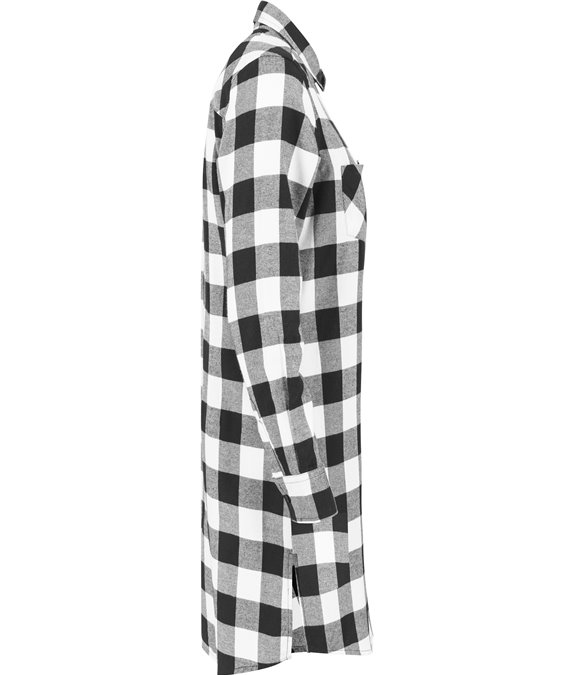 Ladies Checked Flanell Shirt White Black 4